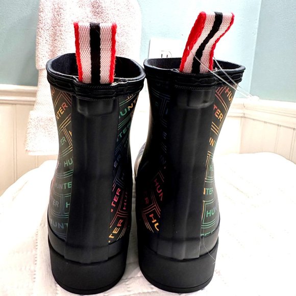 Womens Hunter Play Size 7 Logo Rain Boot Rainbow - Picture 9 of 10